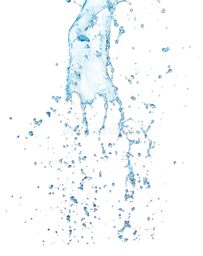 Water splash isolated on the white background