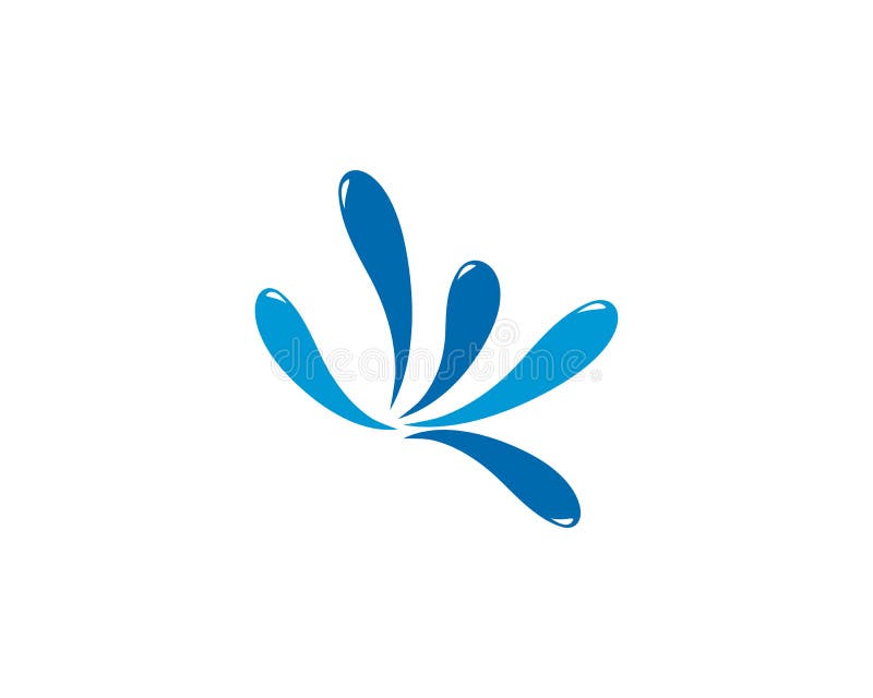 Water splash logo vector royalty free illustration