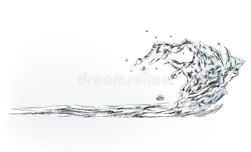 Water Splash Sketch Collection Stock Illustration Illustration Of Aqua Motion