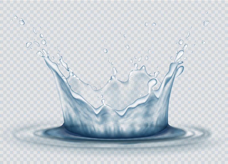 Water Splash On Transparent Background Water Drops And Wave In Light Blue Colors Realistic Transparent Splash Vector Stock Vector Illustration Of Beautiful Drawing