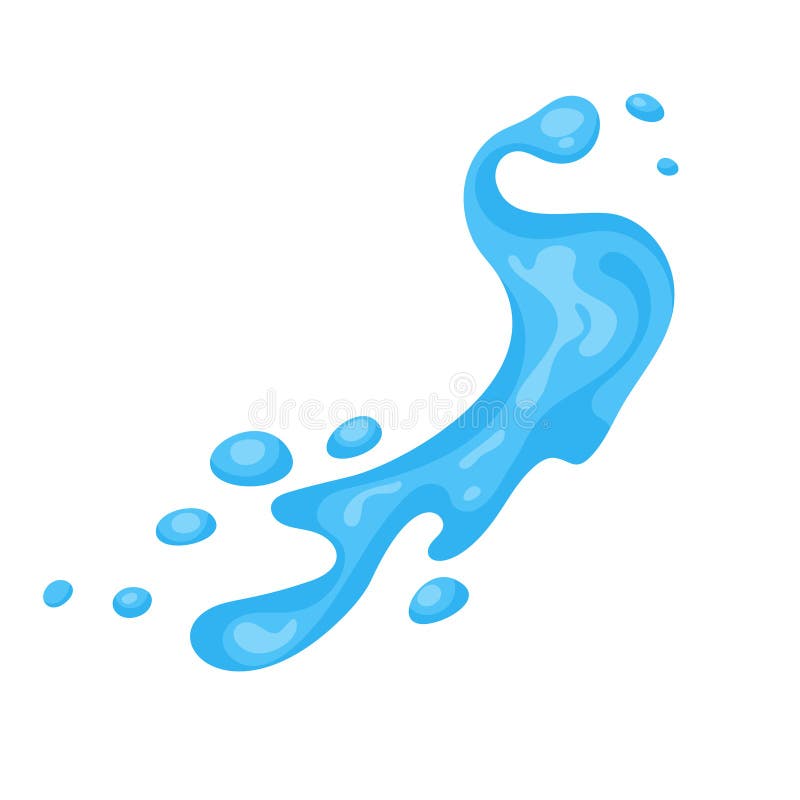 Water Splash. Vector Cartoon Illustration Stock Vector - Illustration of  drip, clear: 132103754