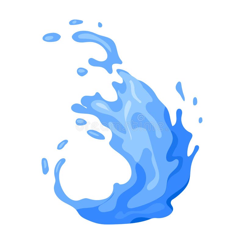 Water Splash Vector  Vector Icon Isolated on White Background Water  Splash. Stock Vector - Illustration of purity, fresh: 178961835