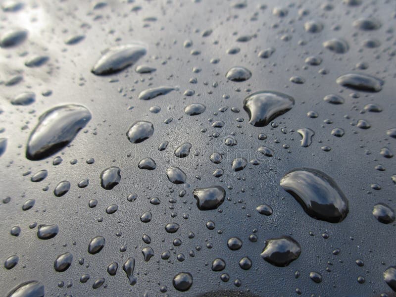Water Spots on Black Paint stock image. Image of water 64692051