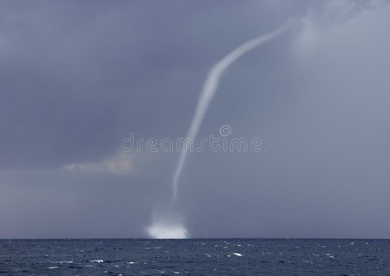 Waterspout / water spout, twister, tornado at sea