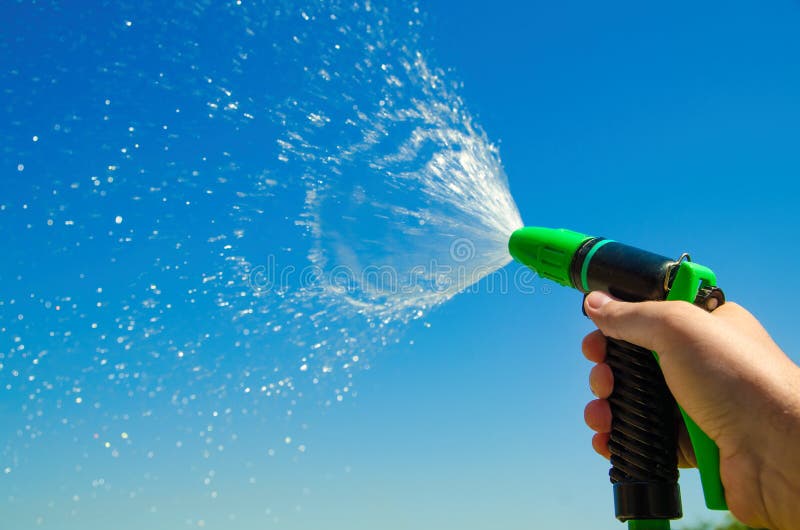 Water spray jet stock image. Image of nature, clean 131815483