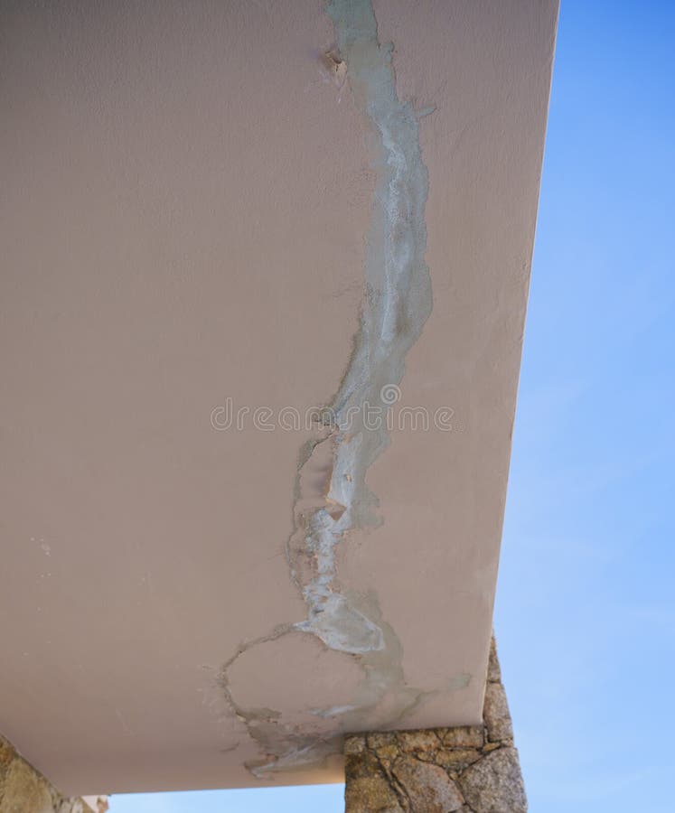 Water Stains and Humidity on the Roof of a House. Stock Image Image