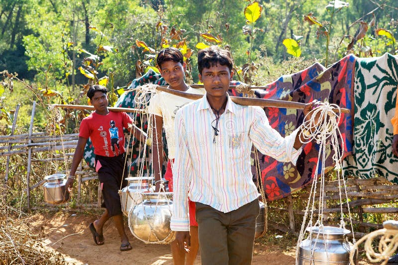 Water Supply In The Indian Rural Area Editorial Stock Image Image of