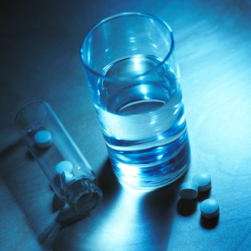 Water and tablets stock image. Image of nurse, healthy 11583931