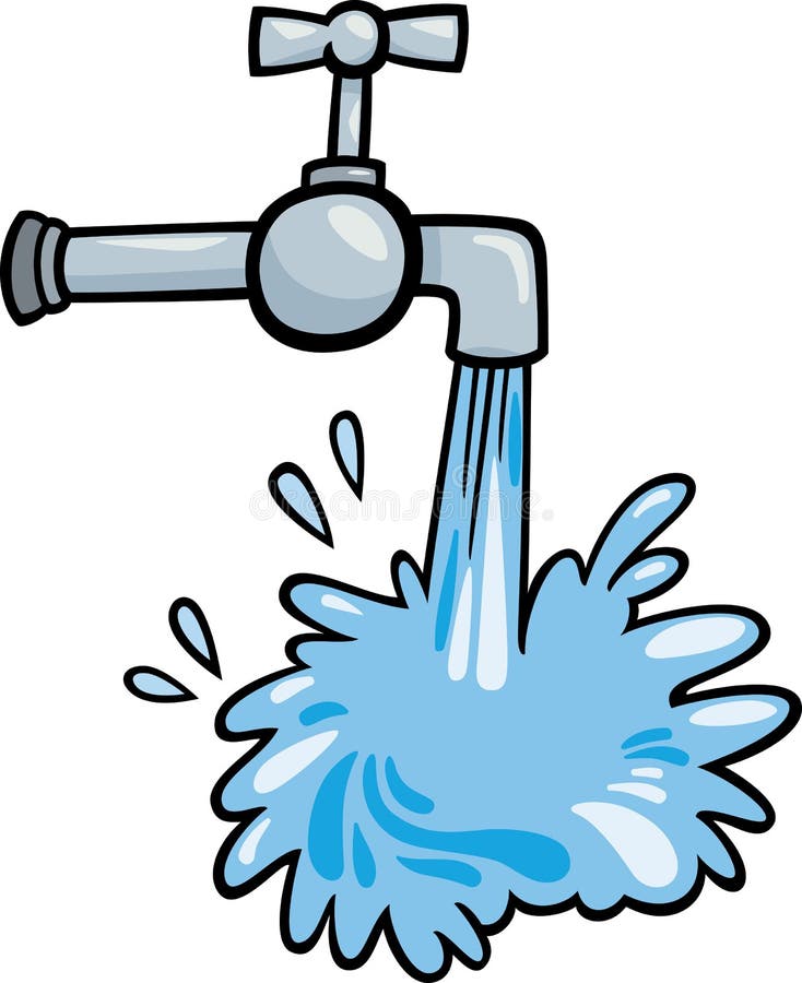Water Tap Clip Art Cartoon Illustration Stock Vector - Illustration of  water, object: 33416772