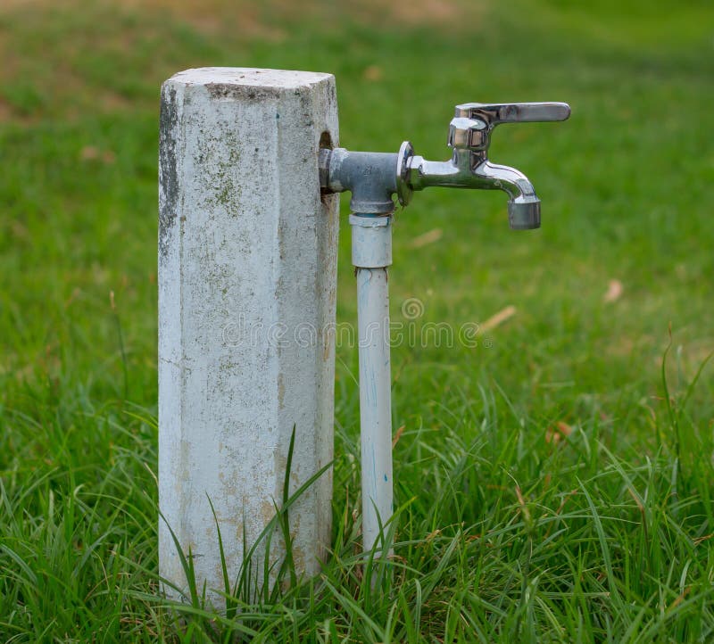 Water tap in garden