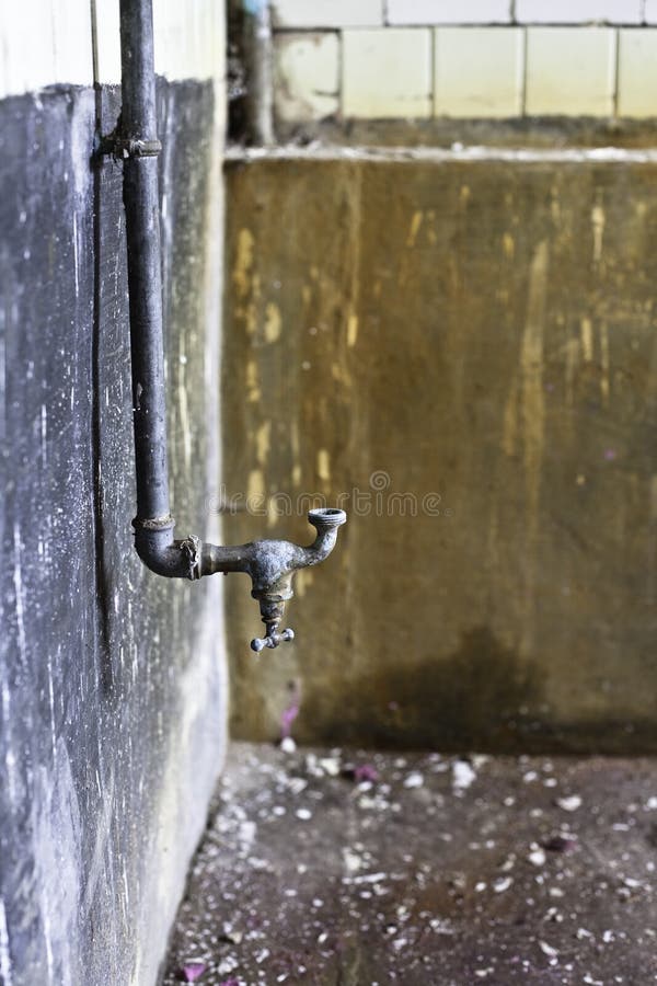 Water tap upside down stock photo. Image of building 12350836