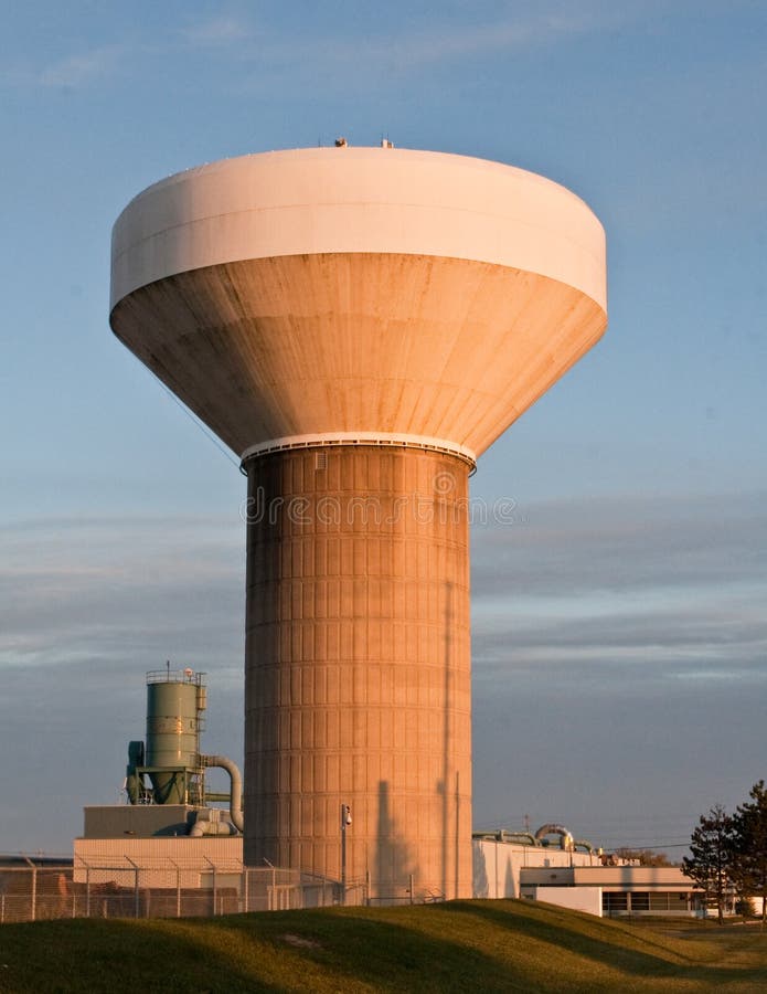 Large water tower facility stock image. Image of scandinavia 72885377