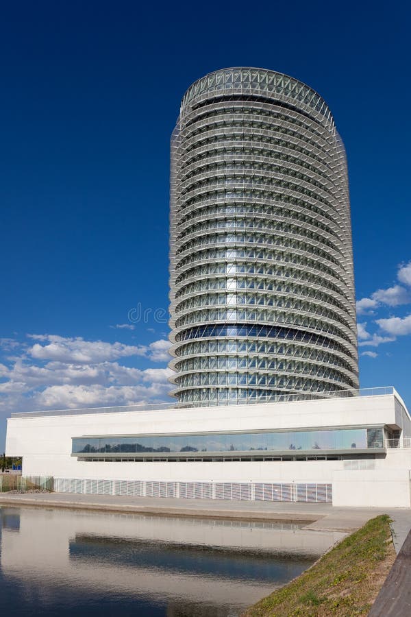 Torre Del Agua in Zaragoza Expo Park Editorial Stock Photo Image of