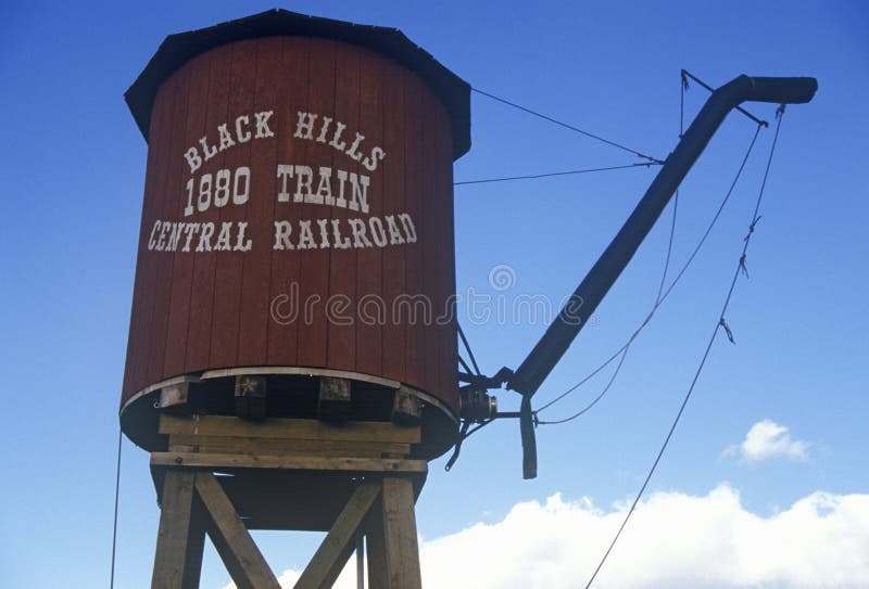 Water Tower by the Black Hills Central Railroad Station in Keystone, SD