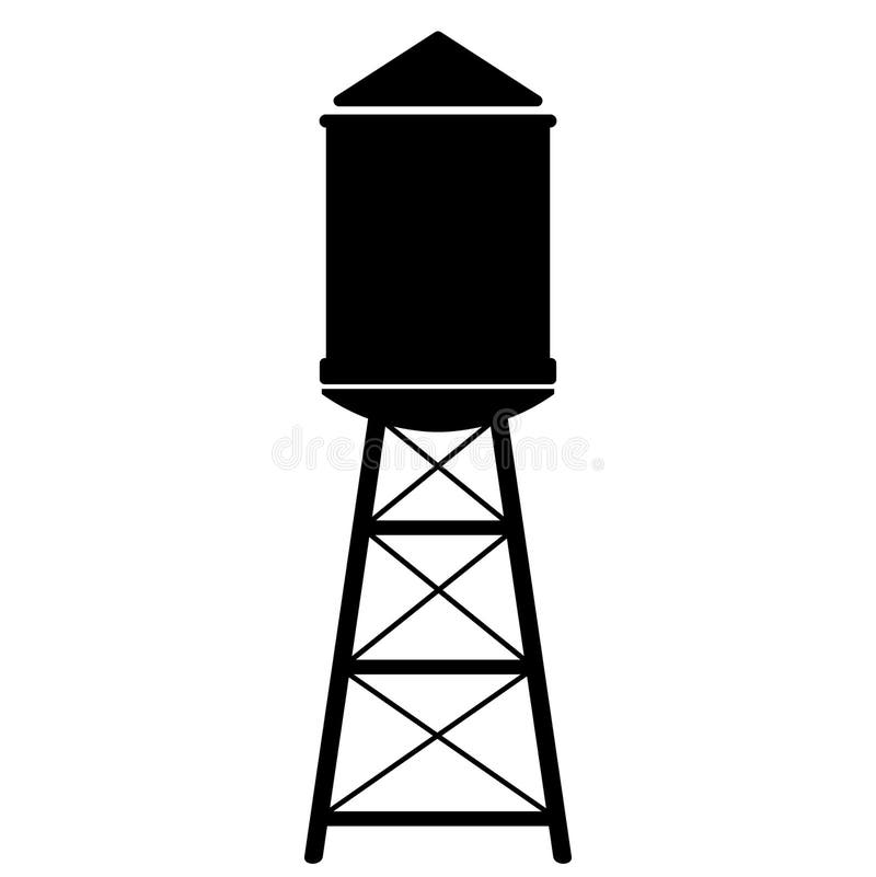 Round Water Tower Svg