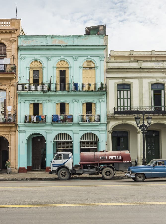 Water truck Havana royalty free stock photos Water truck Havana royalty free stock photos