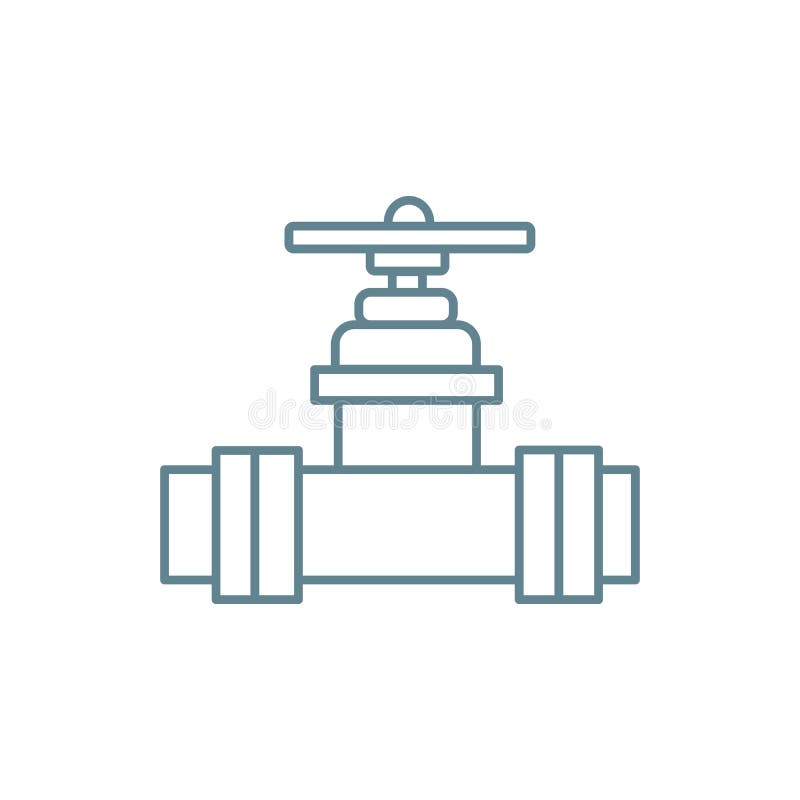 Water Valve Linear Icon Concept. Water Valve Line Vector Sign, Symbol