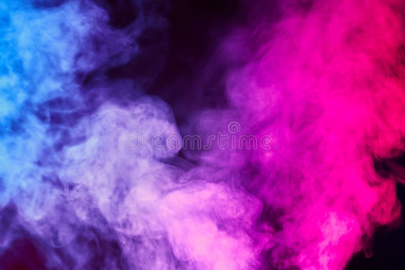 Water vapor with the effects of the laser beam and a multicolored light