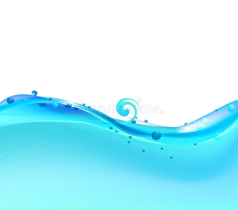 Water wave with bubbles royalty free illustration Water wave with bubbles royalty free illustration
