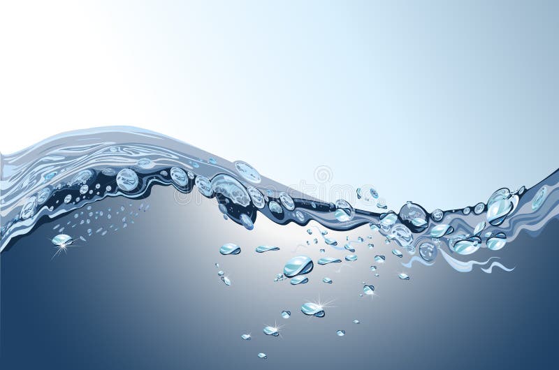 Water Wave With Bubbles stock illustration Water Wave With Bubbles stock illustration