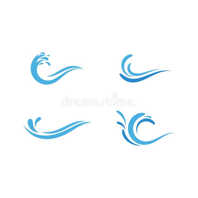 Water wave Logo vector illustration