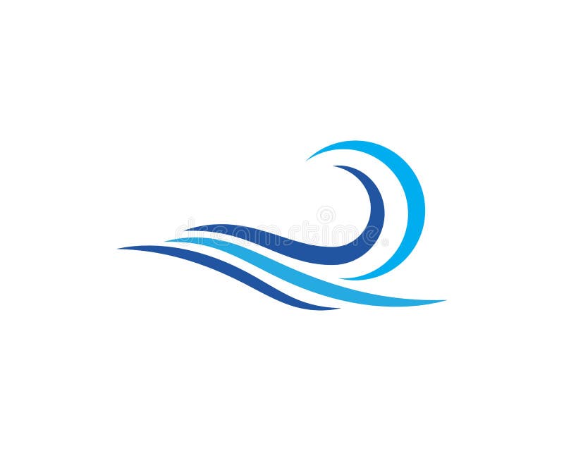 Water wave Logo Template royalty free illustration