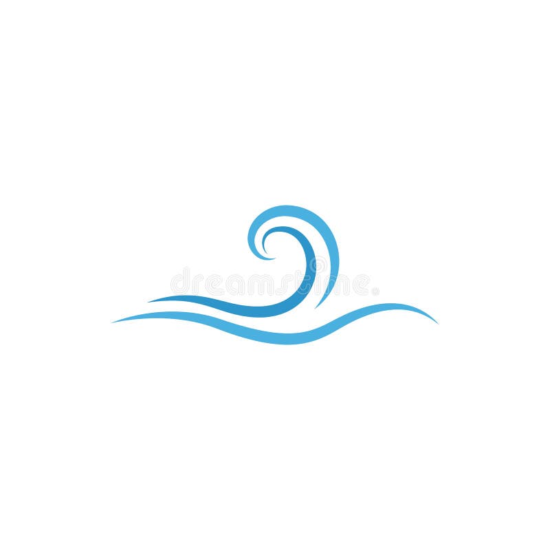Water wave Logo stock illustration