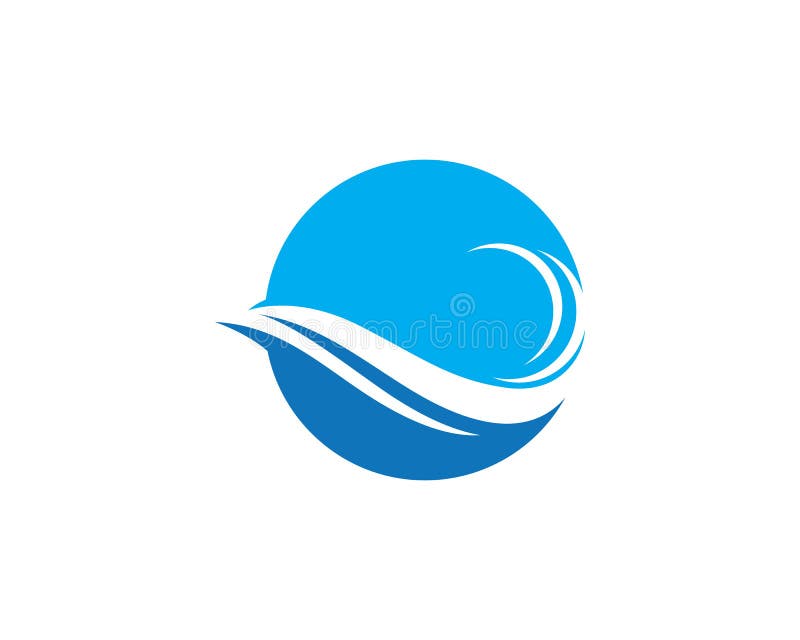 Water Wave symbol and icon Logo Template vector illustration