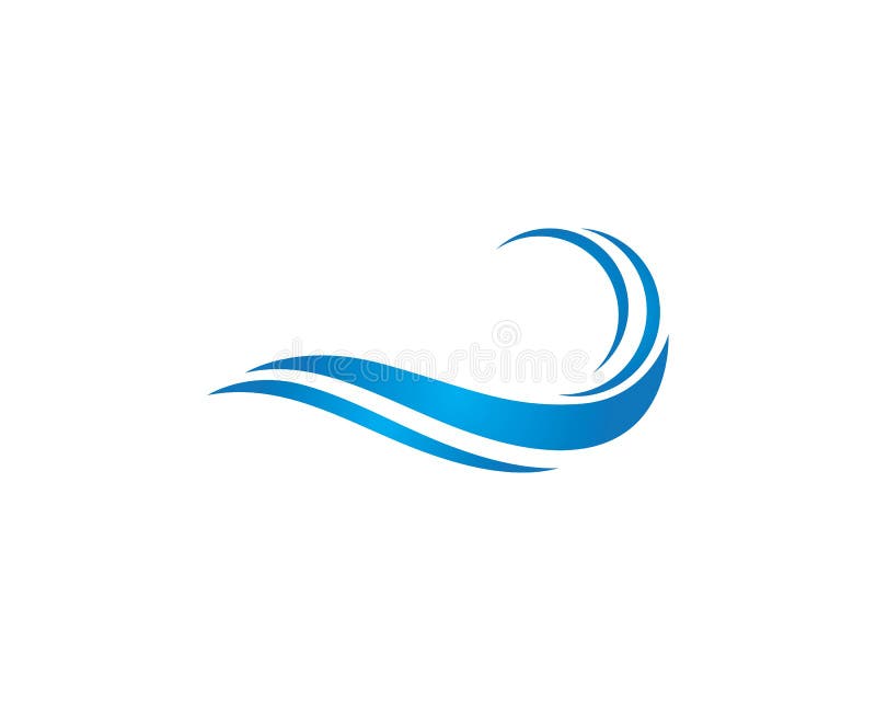 Water Wave symbol and icon Logo Template royalty free illustration