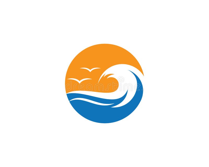 Water Wave symbol and icon stock illustration
