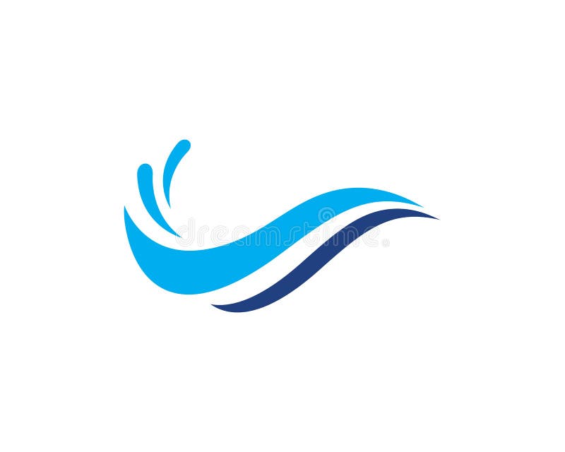 Water Wave symbol and icon Logo Template royalty free illustration