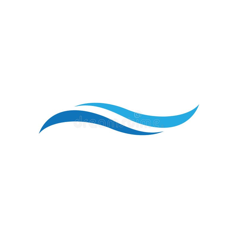 Water Wave symbol and icon Logo Template stock illustration