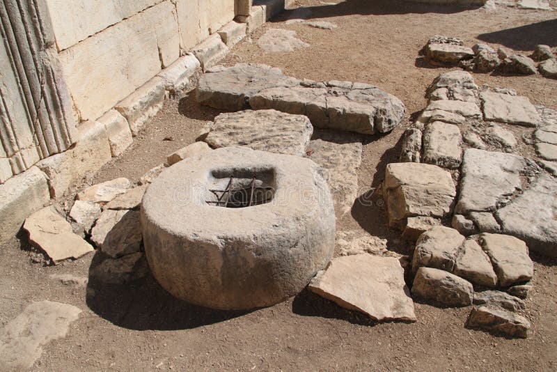 Well at Baram Ancient Synagogue, Israel