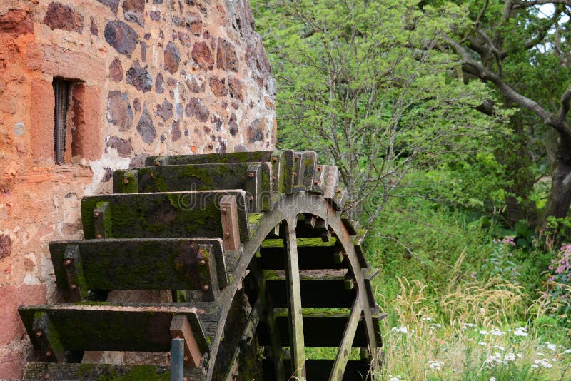 Water wheel close up, Preston Mill, East Lothian