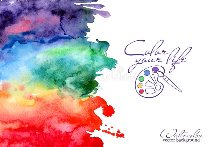 Watercolor abstract background stock illustration