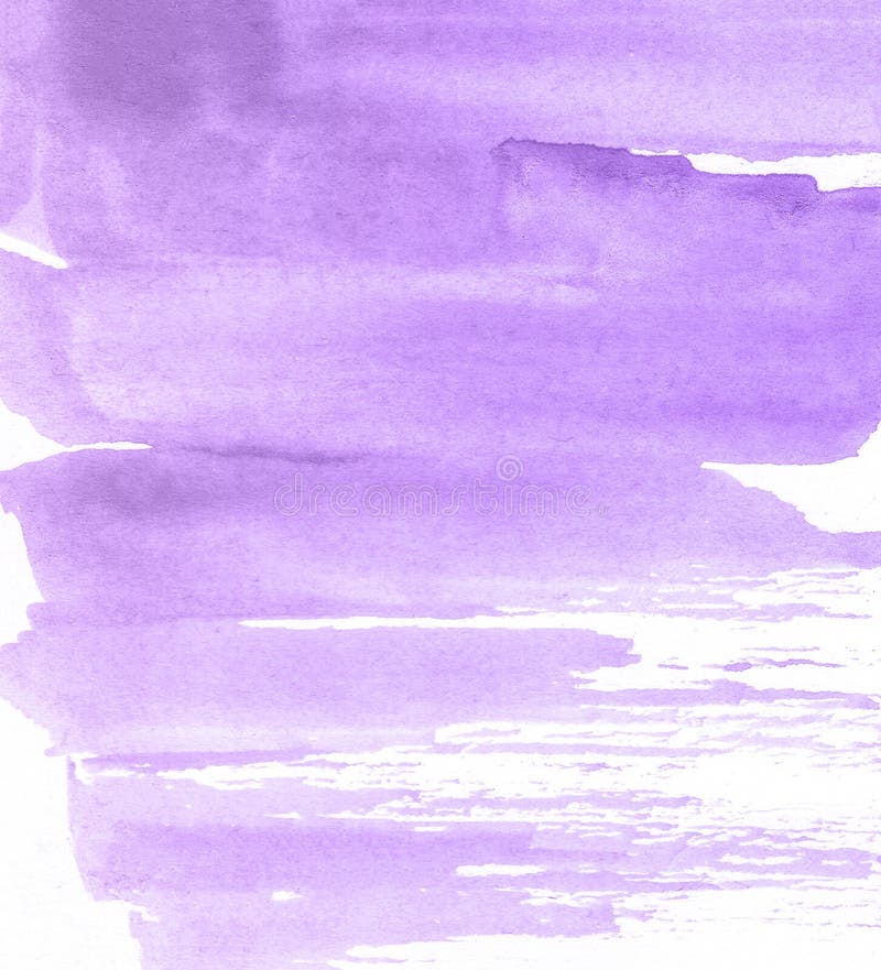 Art. Watercolor paint violet color background. Beautiful planet.