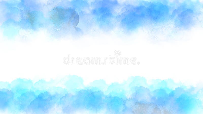 Vector Blue and Green Watercolor Texture Frame for Abstract Background