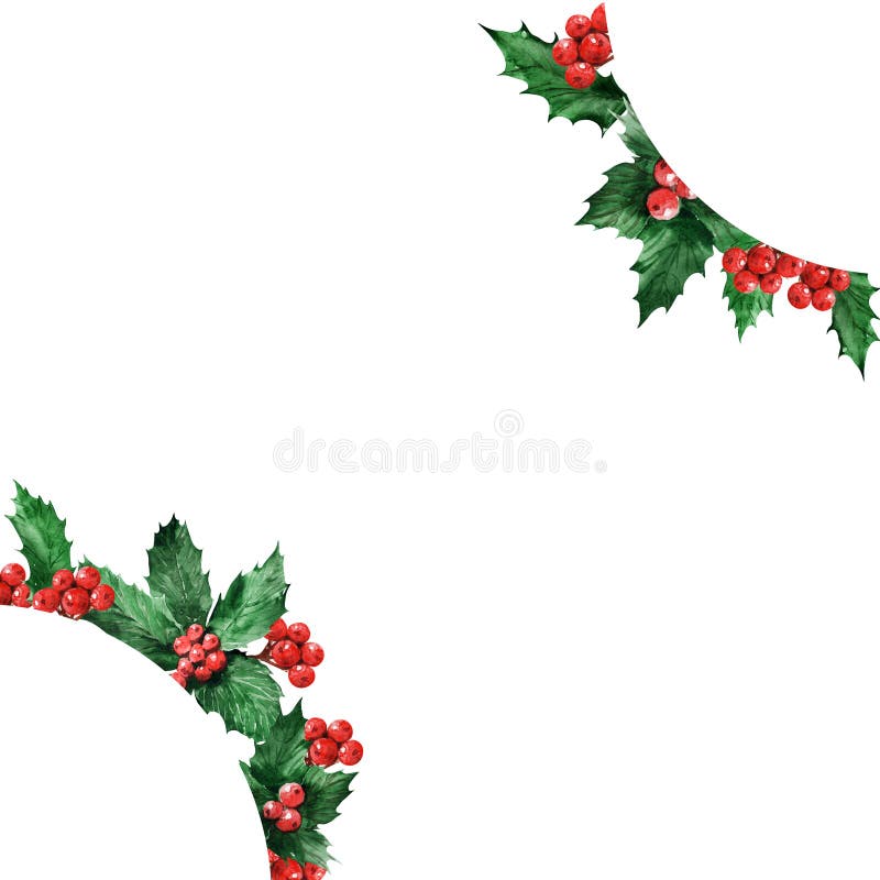 Watercolor Christmas Frames Stock Illustrations – 1,120 Watercolor ...