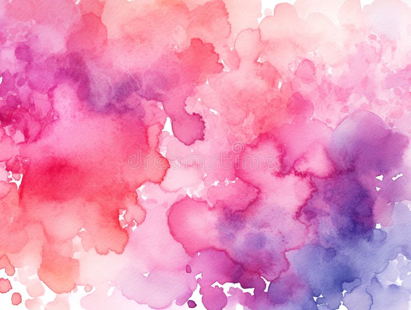 Watercolor Background Pink and Purple Stock Illustration