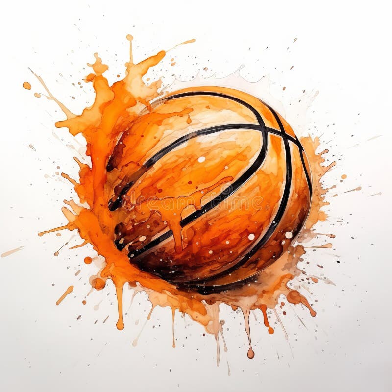 Impression d'art Basketball player in watercolor