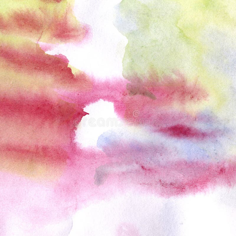 Watercolor blot with drip and stains, hand-drawn gradient of various colors - purple, blue and green royalty free illustration Watercolor blot with drip and stains, hand-drawn gradient of various colors - purple, blue and green royalty free illustration
