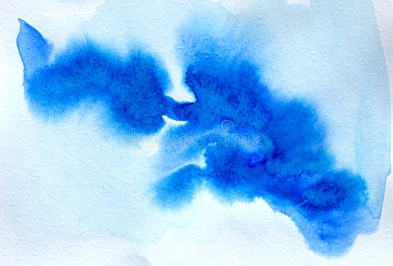 Watercolor Blue Splash Artwork Background Stock Image Image of brush