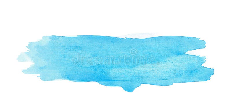 Watercolor Brush Stroke Isolated Stock Photo - Image of blue, brush:  108575004