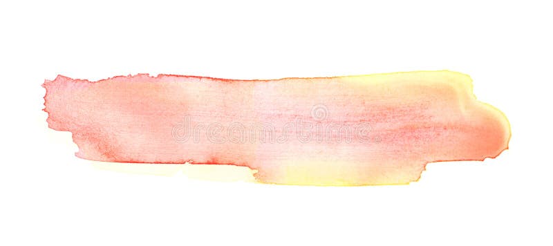 Watercolor Brush Stroke Isolated Stock Image - Image of scroll, drip:  109161101