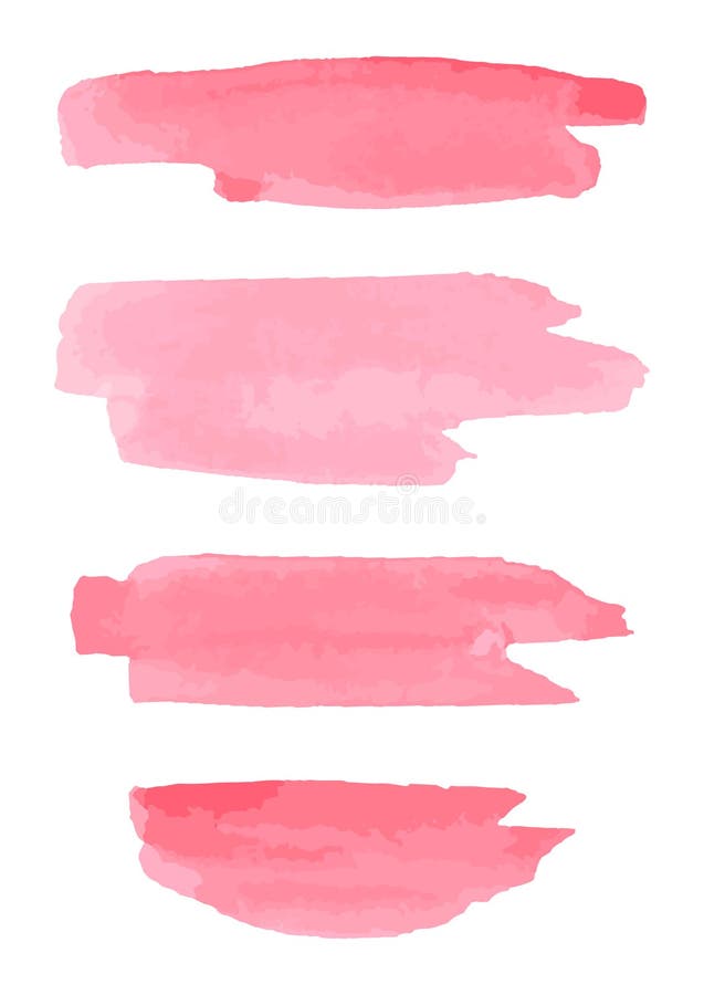 Watercolor Brush Strokes. Pink Aquarelle Abstract Background Stock ...