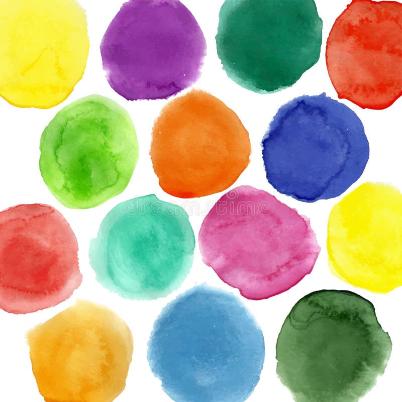 Watercolor Circles Pattern Stock Vector Illustration Of Backdrop
