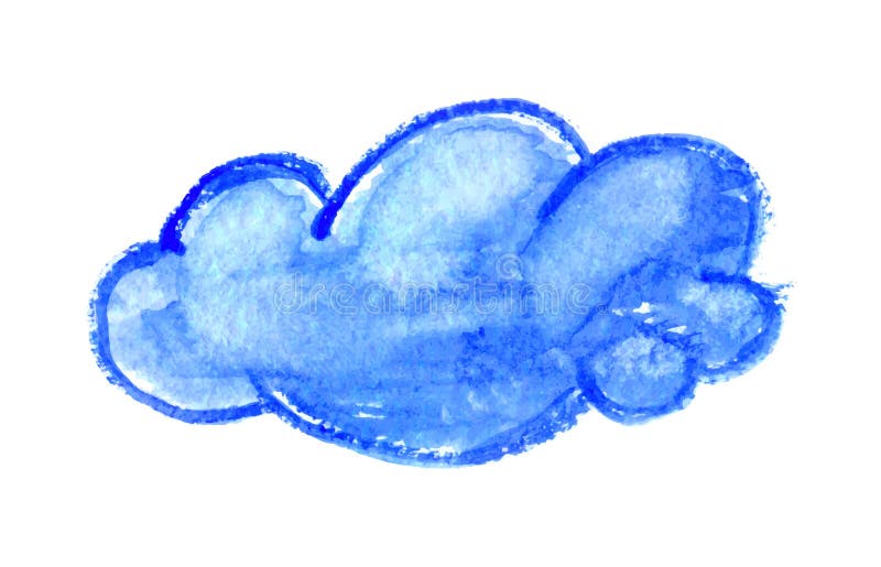 Watercolor Cloud, Vector Illustration Stock Vector - Illustration of ...