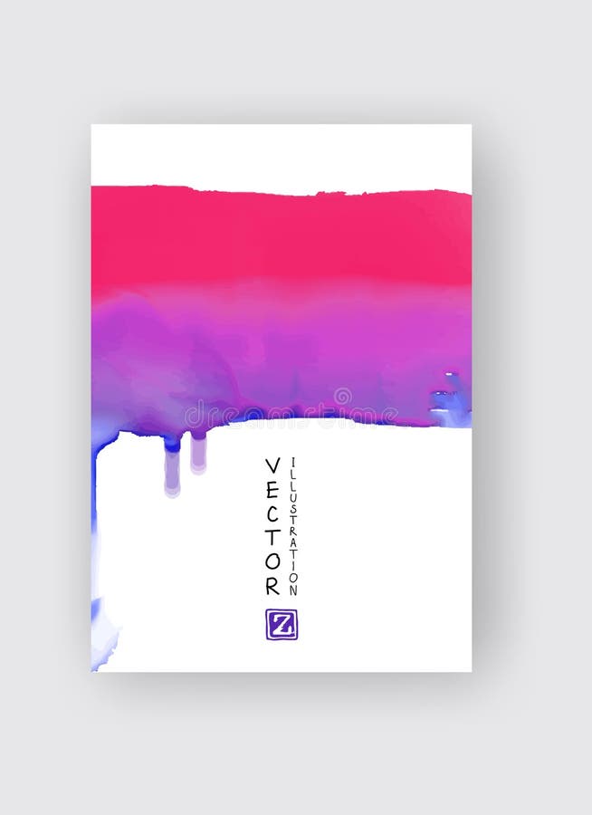 Watercolor color design banner. Vector abstract illustration royalty free illustration