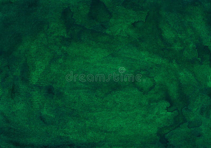 Watercolor Dark Green Background Painting. Aquarelle Deep Forest ...