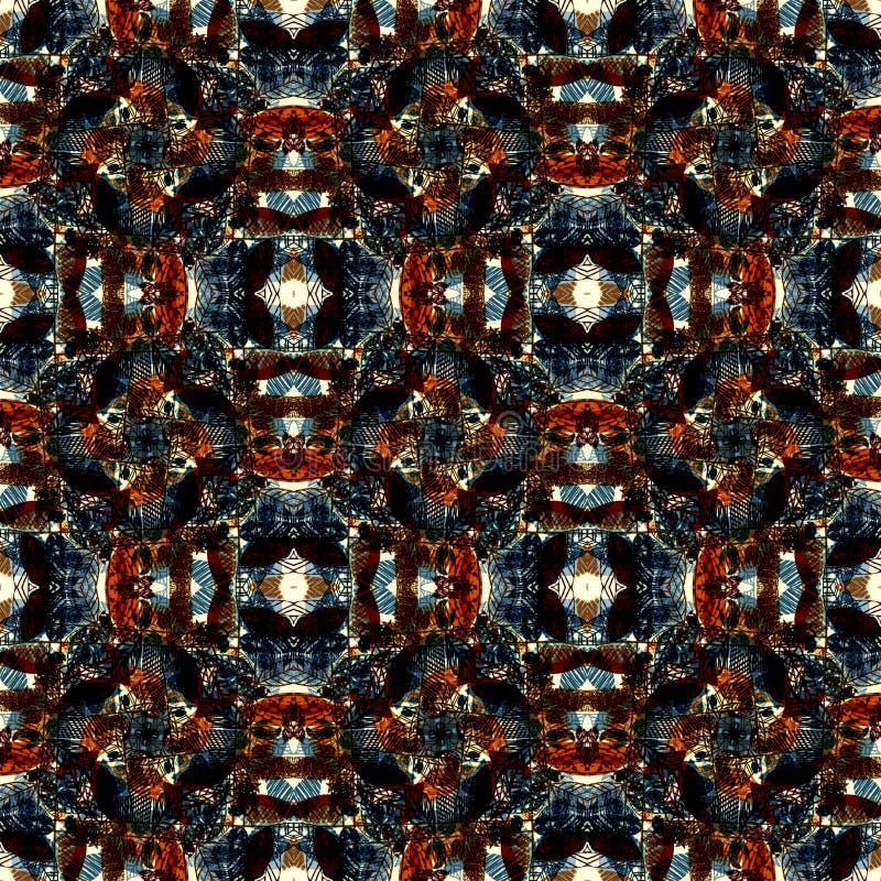 Mandala Geometry Tie Dye Texture Repeat Modern Pattern Classic Stock ...